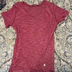 Lululemon size 10 pink short sleeve shirt
